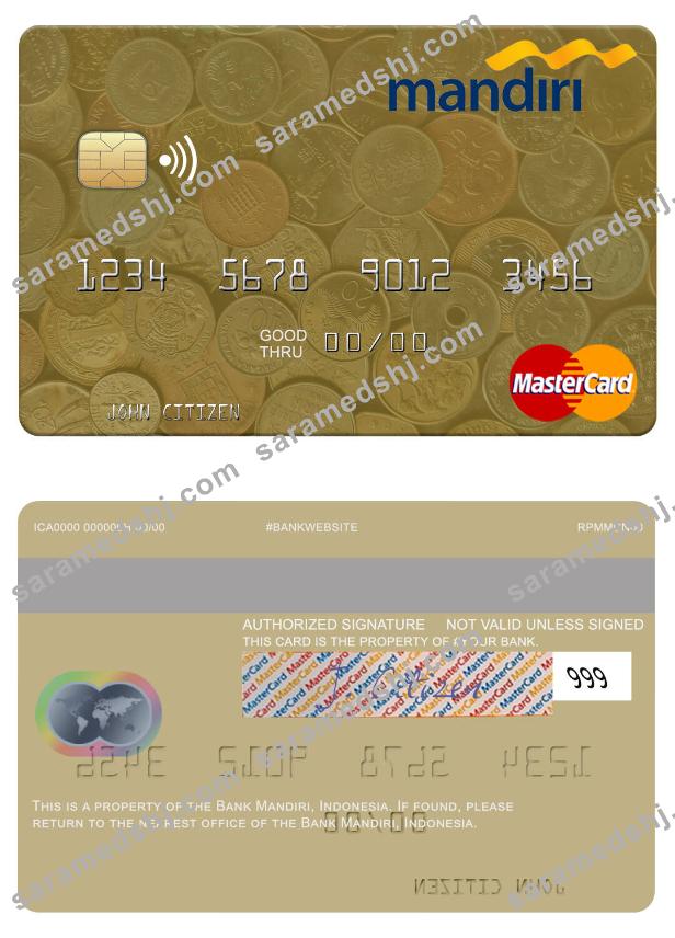 Indonesia Bank Mandiri mastercard